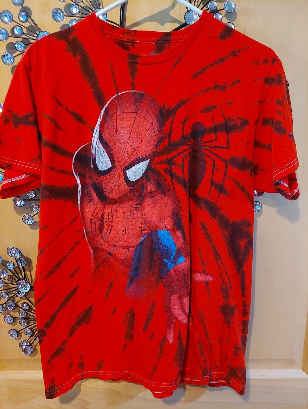 Spiderman tie dye tshirt